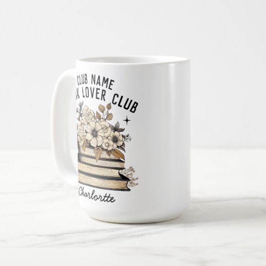 Buchen Sie Lover Club Boho Tasse, Individuelle Nam Kaffeetasse (Vorderseite Links)