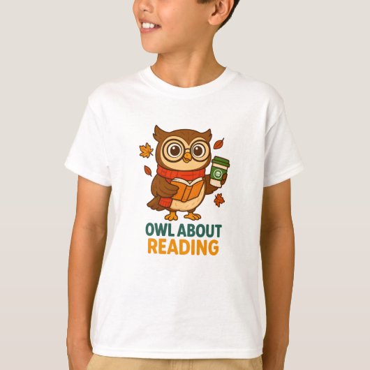 Buchen Sie Lover Funny Pub T-Shirt Owl Über Readin (Vorderseite)