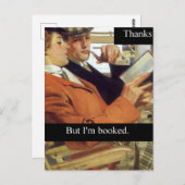 Buchen Sie Lover Reader dank, aber ich bin gebucht Postkarte (Vorne/Hinten)