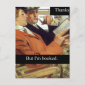 Buchen Sie Lover Reader dank, aber ich bin gebucht Postkarte (Vorderseite)