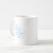 Buchen Sie Lover und Proud Pastel Blue Retro Kaffeetasse (Vorderseite Links)