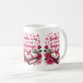 Buchen Sie Lover Valentine Romantic Reading Ästhet Kaffeetasse (VorderseiteRechts)