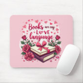 Buchen Sie Lover Valentine Romantic Reading Ästhet Mousepad (Mit Mouse)
