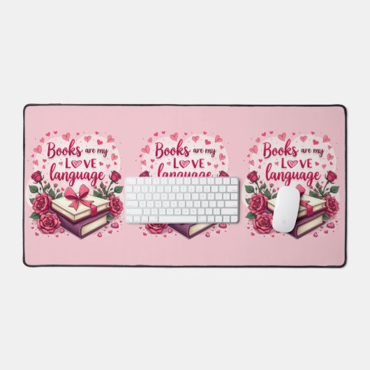 Buchen Sie Lover Valentine Romantic Reading Ästhet Schreibtischunterlage (Tastatur & Maus)