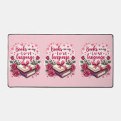 Buchen Sie Lover Valentine Romantic Reading Ästhet Schreibtischunterlage (Vorderseite)