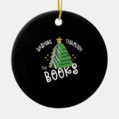 Buchen Sie Lover Weihnachtsbaum Reading Keramik Ornament (Vorne)