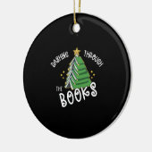 Buchen Sie Lover Weihnachtsbaum Reading Keramik Ornament (Links)