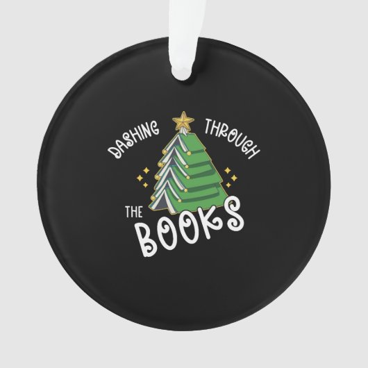 Buchen Sie Lover Weihnachtsbaum Reading Ornament (Vorderseite)