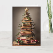 Buchen Sie Lover Xmas Tree Card Karte (Vorderseite)