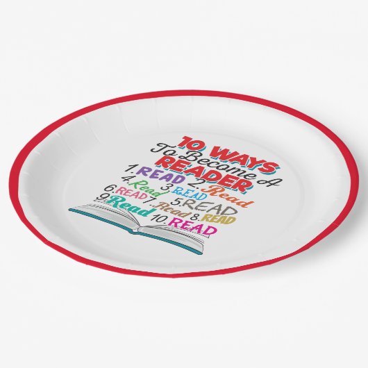 Buchen Sie mehr als 10 Möglichkeiten, um Leser zu  Pappteller (Schrägansicht)