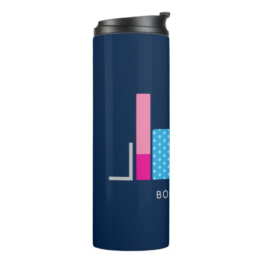 Buchen Sie Nerd Funny Modern Illustrierte Bücher Thermosbecher (Nach links gedreht)