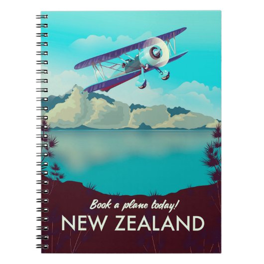 Buchen Sie noch heute ein Flugzeug! Neuseeland Notizblock (Vorderseite)