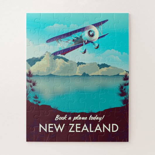 Buchen Sie noch heute ein Flugzeug! Neuseeland Puzzle (Vertikal)