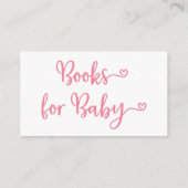 Buchen Sie Pink Girl Baby Dusche Einladung (Rückseite)