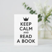 Buchen Sie Ruhe Behalten und ein Buch lesen Postkarte (Stehend Vorderseite)
