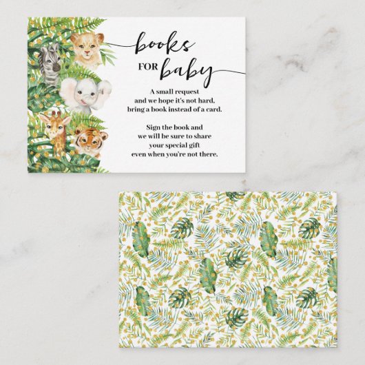 Buchen Sie Safari Animals Baby Showcard Platzkarte (Vorne/Hinten)