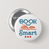 Buchen Sie Smart Funny Reading Lover Bookworm Button (Vorne & Hinten)