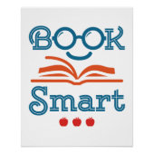 Buchen Sie Smart Funny Reading Lover Bookworm Poster (Vorderseite)