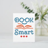 Buchen Sie Smart Funny Reading Lover Bookworm Postkarte (Stehend Vorderseite)