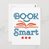 Buchen Sie Smart Funny Reading Lover Bookworm Postkarte (Vorne/Hinten)