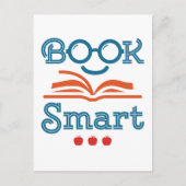 Buchen Sie Smart Funny Reading Lover Bookworm Postkarte (Vorderseite)