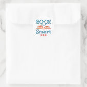 Buchen Sie Smart Funny Reading Lover Bookworm Runder Aufkleber (Tasche)