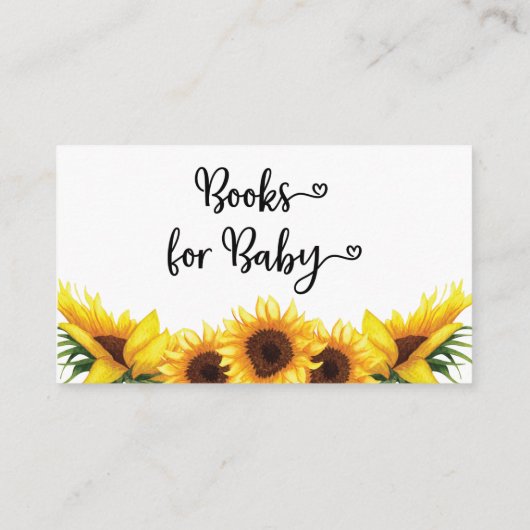 Buchen Sie Sonnenblumendusche Begleitkarte (Rückseite)