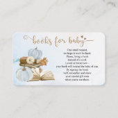 Buchen Sie Theme Blue Baby Showkarte Begleitkarte (Vorderseite)