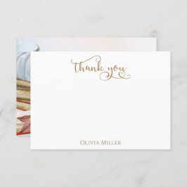 Buchen Sie Theme Blue Pumpkin Fall Baby Dusche Dankeskarte