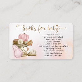Buchen Sie Theme Pink Pumpkin Book Request Card Begleitkarte