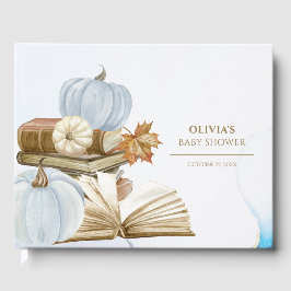 Buchen Sie Theme Pumpkin Baby Shower Blue Guest Bo Gästebuch