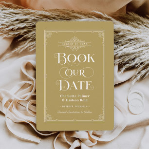 Buchen Sie unsere Vintage Hochzeitsfeier für antik Save The Date