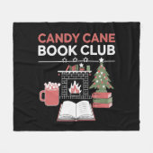Buchen Sie Weihnachts Candy Cane Book Club Buchen Fleecedecke (Vorderseite (Horizontal))