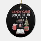 Buchen Sie Weihnachts Candy Cane Book Club Buchen Keramik Ornament (Links)