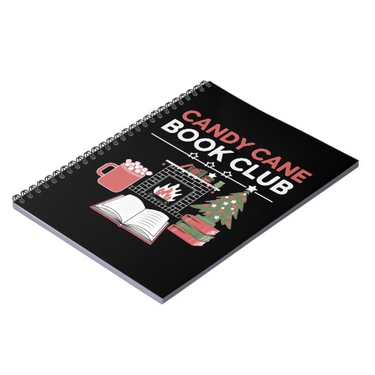 Buchen Sie Weihnachts Candy Cane Book Club Buchen Notizblock (Linke Seite)