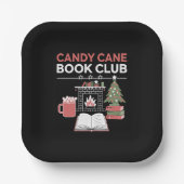 Buchen Sie Weihnachts Candy Cane Book Club Buchen Pappteller (Vorderseite)