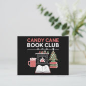 Buchen Sie Weihnachts Candy Cane Book Club Buchen Postkarte (Stehend Vorderseite)