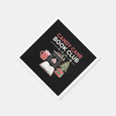 Buchen Sie Weihnachts Candy Cane Book Club Buchen Serviette (Ecke)