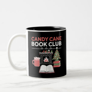 Buchen Sie Weihnachts Candy Cane Book Club Buchen Zweifarbige Tasse