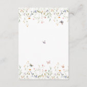 Buchen Sie Wildblume ein neues Kapitel Babydusche Begleitkarte (Rückseite)