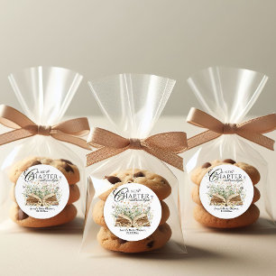 Buchen Sie Wildblume ein neues Kapitel Babydusche  Runder Aufkleber