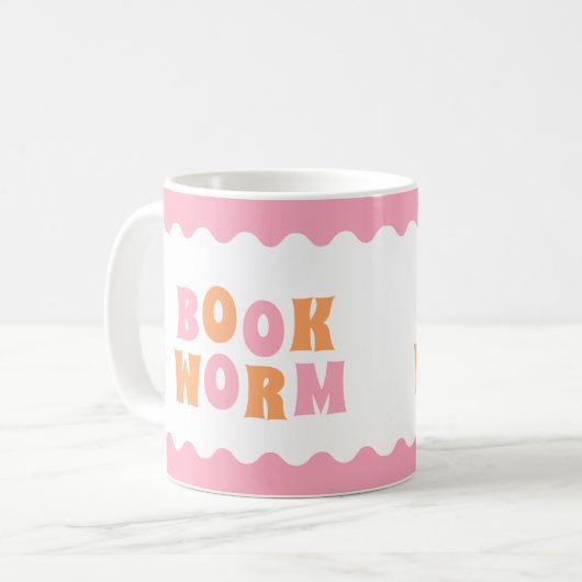 Buchen Sie Worm Book Lover Coffee Tasse (Vorderseite Links)