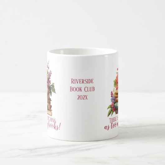 Buchen Sie zu viele Bücher mit Blumenmuster Kaffeetasse (Mittel)