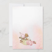 Buchen Thema Fall Pink Pumpkin Baby Dusche Einladung (Rückseite)