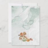 Buchen Thema Green Fall Baby Shower Gender Neutral Einladung (Rückseite)