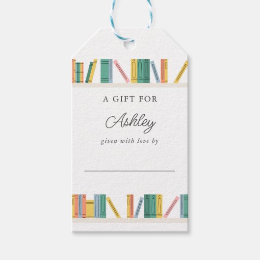 Buchen Theme Storybook Kinderdusche Geschenkanhänger (Vorderseite)