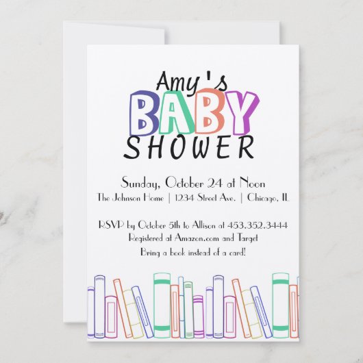 Buchen Themed Baby Shower Einladung (Vorderseite)