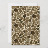 Buchen Themed Safari Adventure Baby Shower Giraffe Einladung (Rückseite)