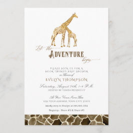 Buchen Themed Safari Adventure Baby Shower Giraffe Einladung