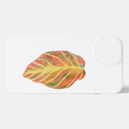 Buchenblatt im Herbst iPhone Hülle (Rückseite (Horizontal))